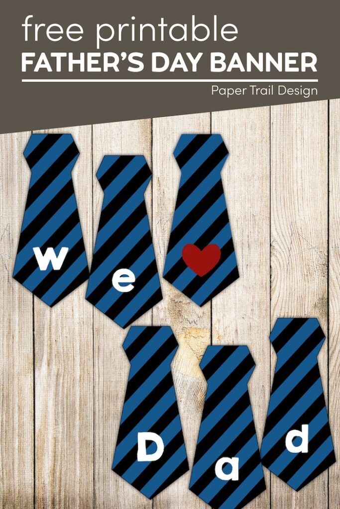Father's Day Banner Free Printable - Paper Trail Design
