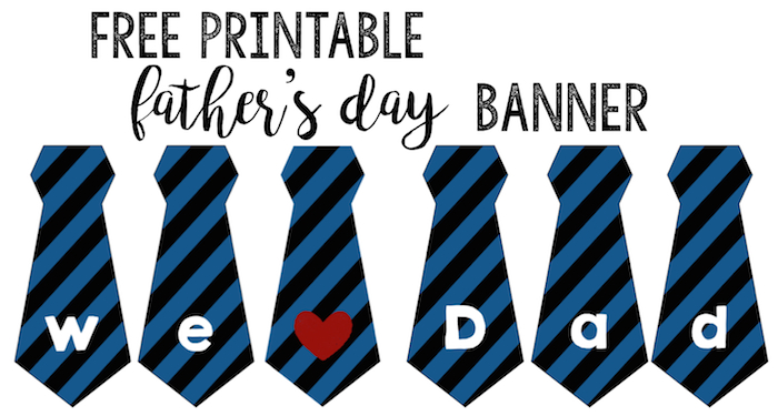 Father’s Day Banner Free Printable