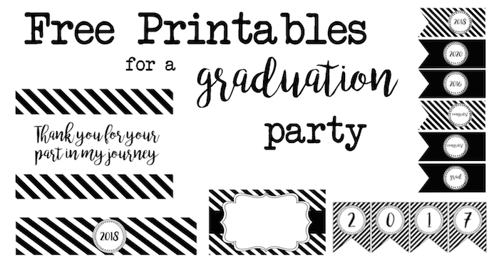 Graduation Party free printables . Printables for 2016, 2017, 2018, 2019, & 2020! Everything you need to throw an awesome graduation party without all the effort or expense!