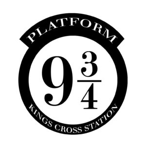 DIY Harry Potter Platform 9 3/4 with free printable! Make your own walk through platform for about $5