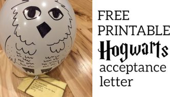 Harry Potter Hogwarts Acceptance Letter DIY free printable. Make a letter with Hedwig to Hogwarts for an 11th birthday. #papertraildesign #hogwarts #hogwartsletter #hogwartsacceptanceletter #hedwig