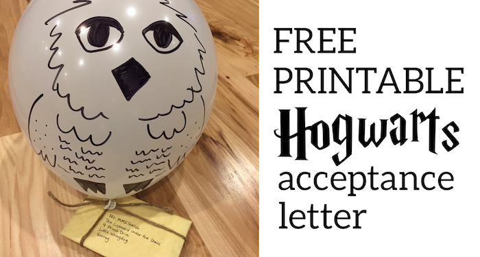 Harry Potter Hogwarts Acceptance Letter DIY free printable. Make a letter with Hedwig to Hogwarts for an 11th birthday. #papertraildesign #hogwarts #hogwartsletter #hogwartsacceptanceletter #hedwig
