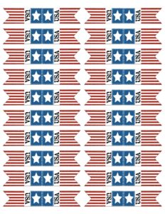 Print these 4th of July cupcake toppers or bunting flags for your patriotic American celebration. USA!