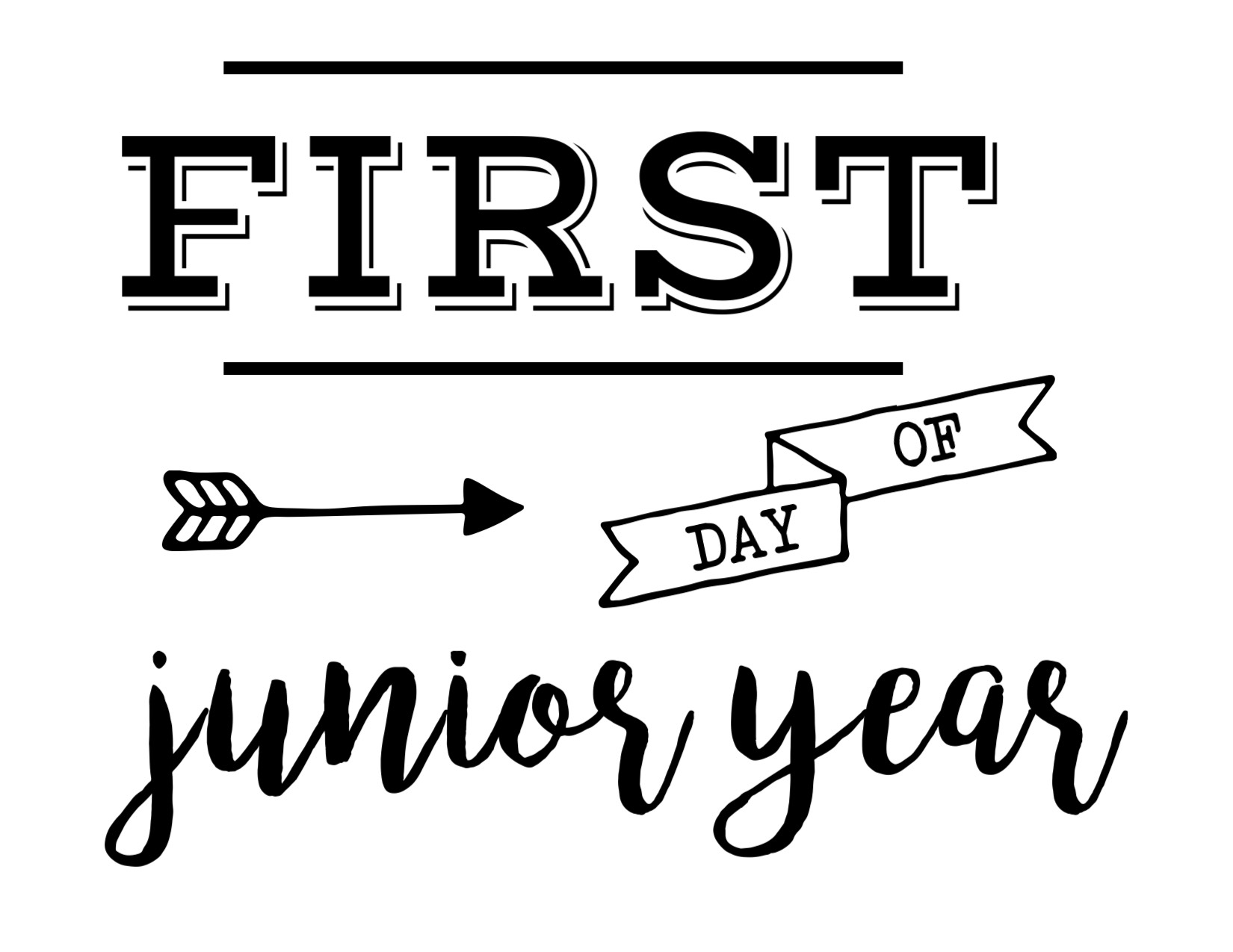 First Day of School Sign Free Printable Paper Trail Design