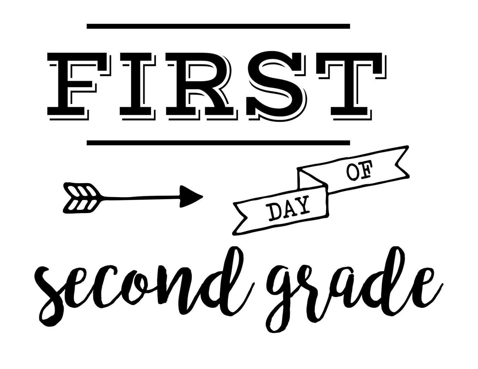 First Day Of School Sign Free Printable Paper Trail Design