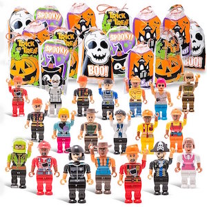 Just like lego mini figures Halloween treat bags with a mini figure in it. 
