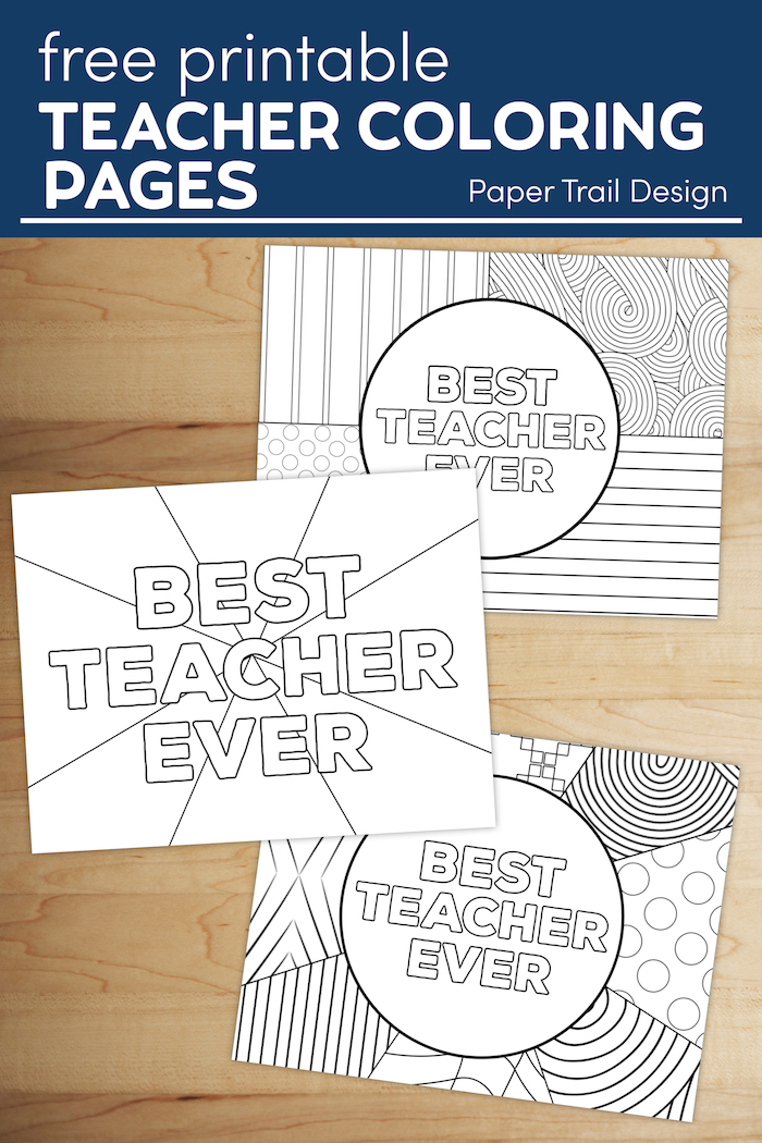 Teacher Appreciation Coloring Pages - Paper Trail Design