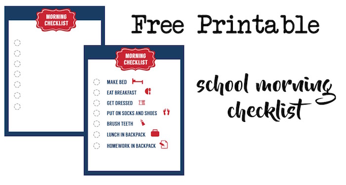 School Morning Routine Checklist Free Printable Paper Trail Design School Morning Routine Checklist Free Printable Paper Trail Design