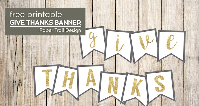 Thanksgiving Banner Free Printable