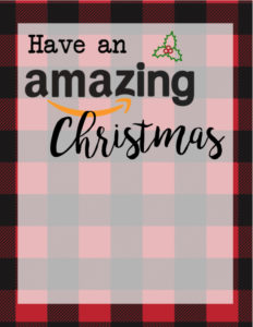 Christmas Gift Card Holders for Amazon. Print these free printable flannel Christmas print cards to go with amazon gift cards. these make a great teacher gift for Christmas.