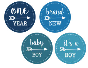 Baby Boy Monthly Onesie Stickers Free Printable. Print these baby boy labels on sticker paper and take a picture of your child each month as they grow. Makes a great baby shower gift.