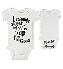 Harry Potter mauraderer's map I solemnly swear that I am up to no good mischief managed baby onesie makes one the best Harry Potter gifts! 