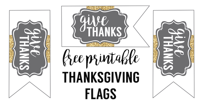 Free Printable Thanksgiving Flags. Print these cupcake topper-like flags to decorate your Thanksgiving desserts or your Thanksgiving dinner.
