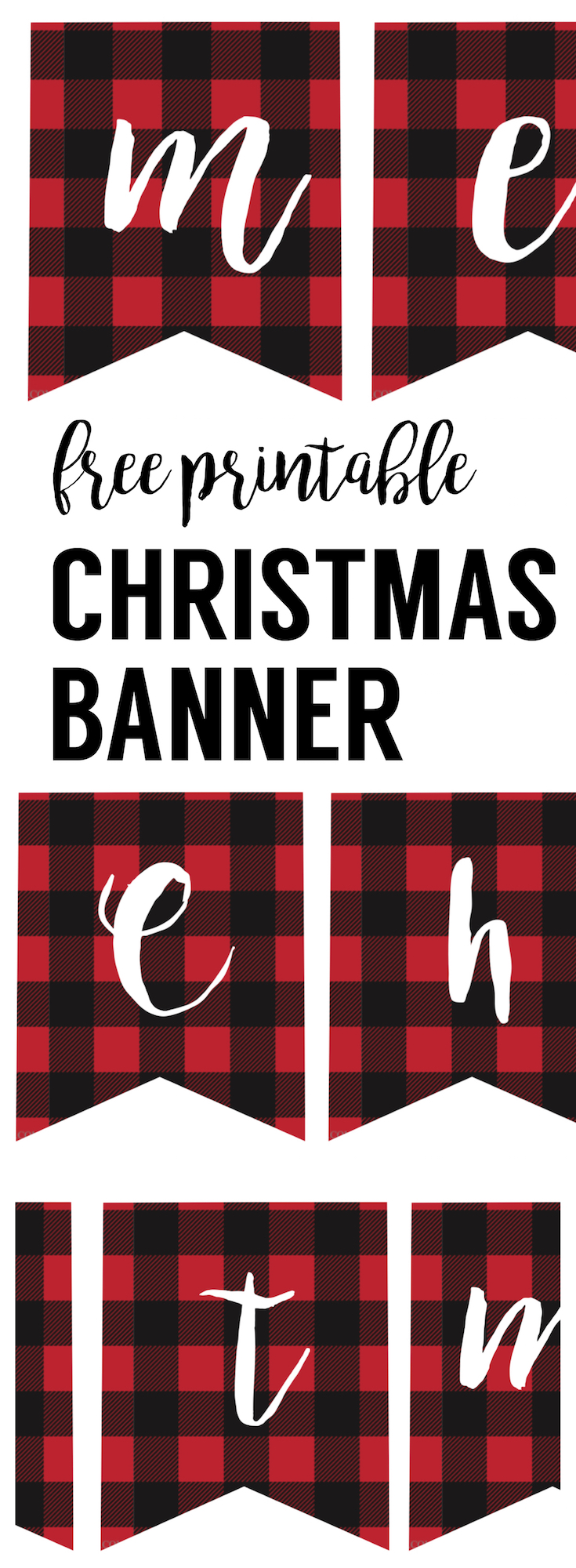 Merry Christmas Banner Template from www.papertraildesign.com