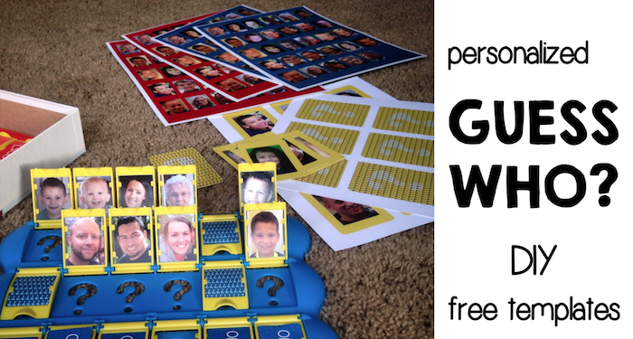 DIY Guess Who Template free printable. Use these free printable Guess Who templates to make your own personalized Guess Who game of your family. 