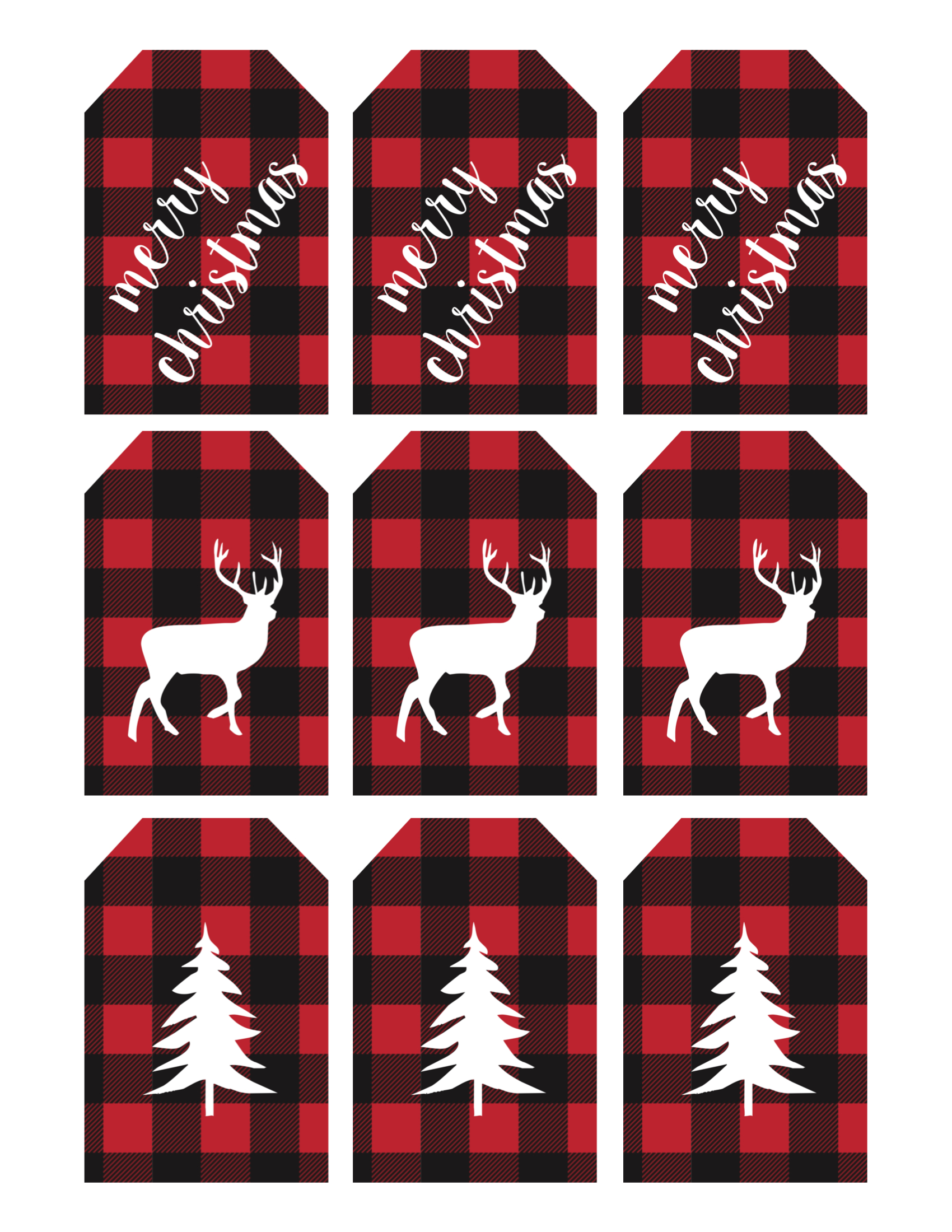 Free Printable Rustic Christmas Tags