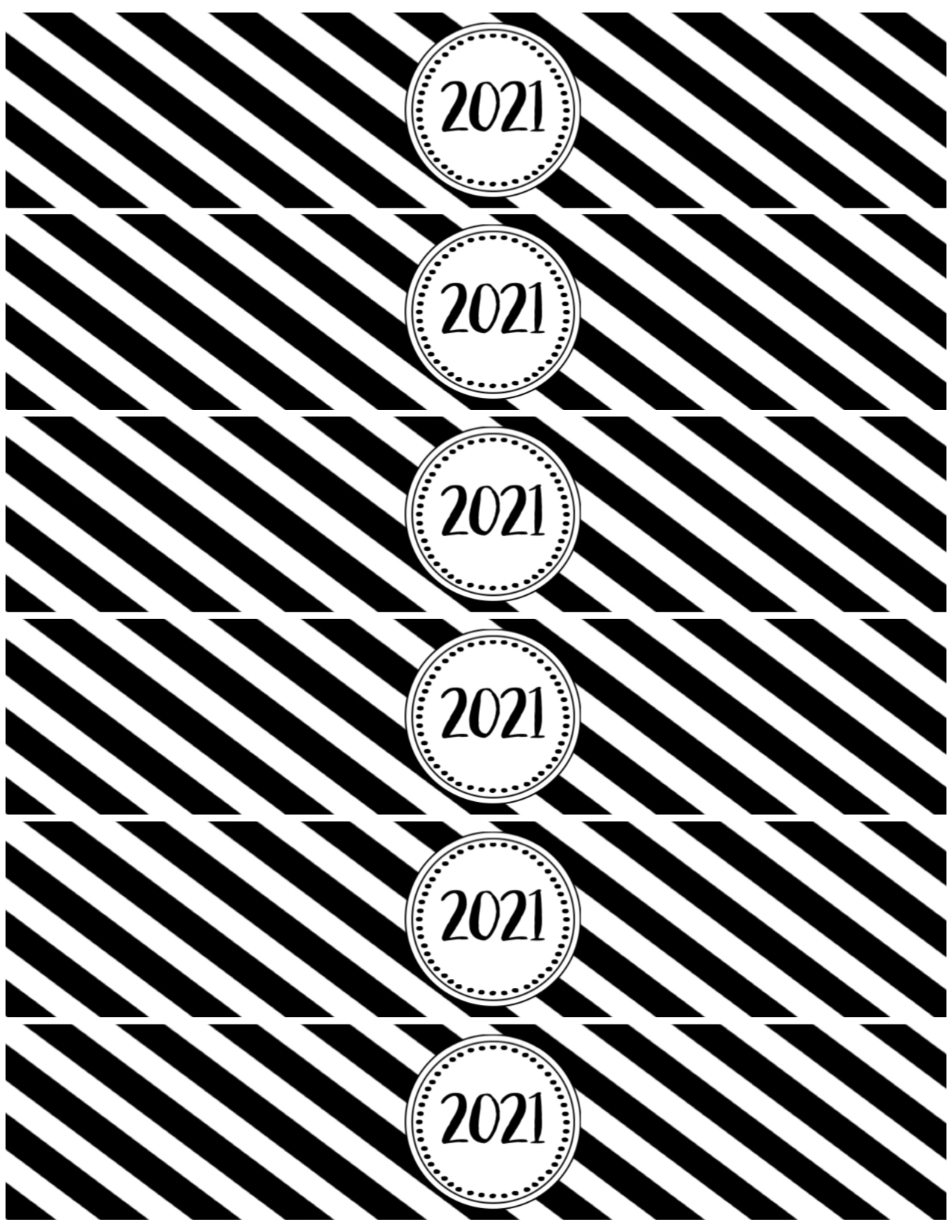New Year Bottle Labels Free Printable - Paper Trail Design