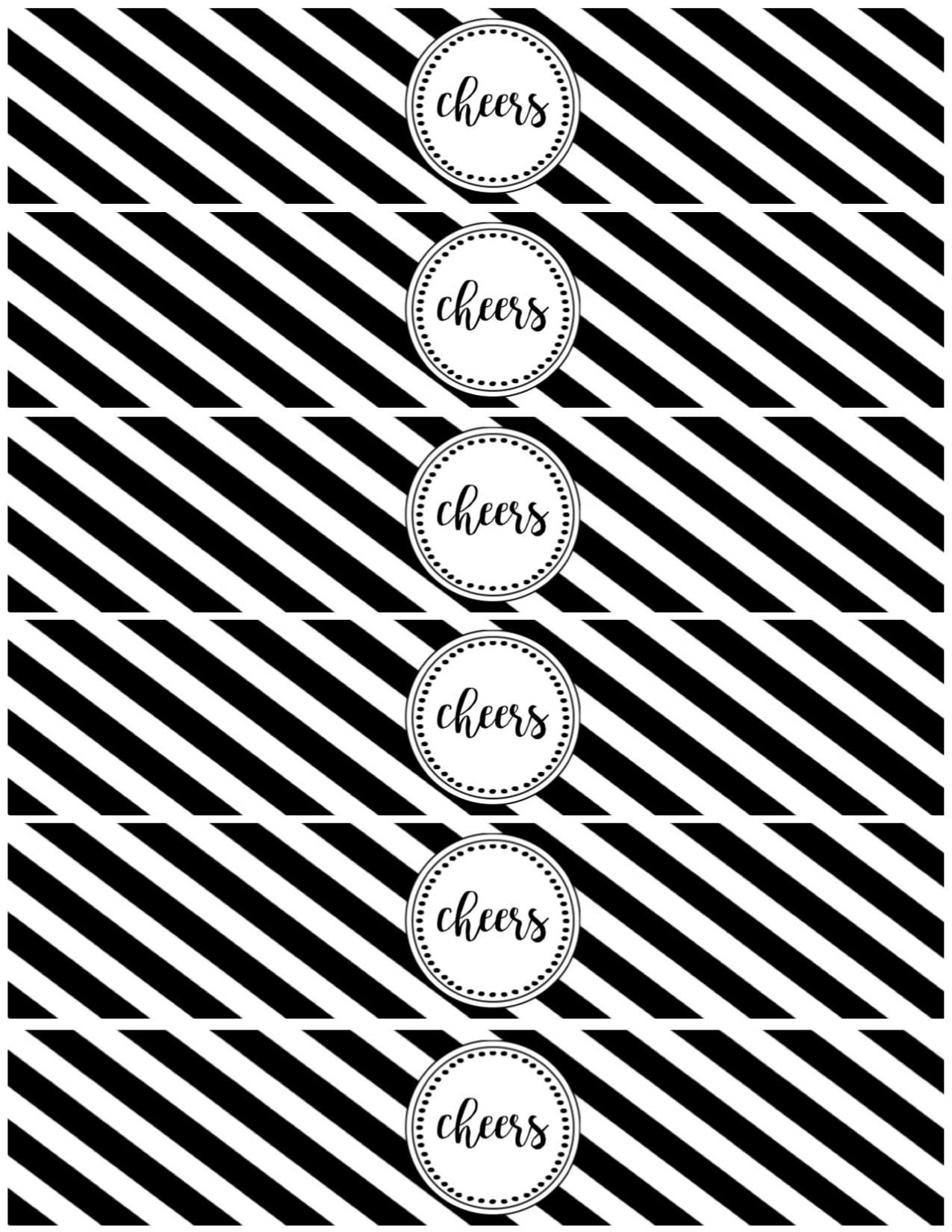 New Year Bottle Labels Free Printable - Paper Trail Design