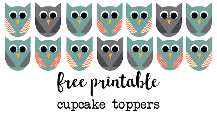 Owl cupcake toppers free printable. Free printable owl cupcake toppers perfect for an owl birthday party or owl baby shower decor.