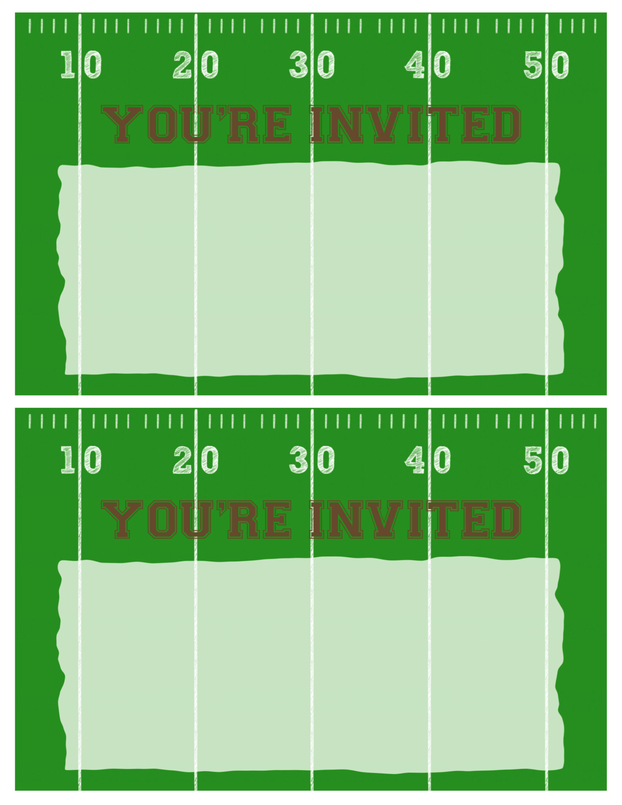 Football Party Invitation Template Free Printable Paper Trail Design