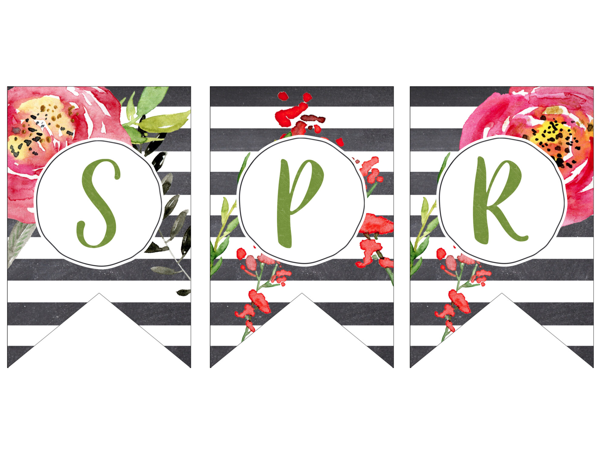 Spring Banner Printable {Spring Decorations} - Paper Trail Design