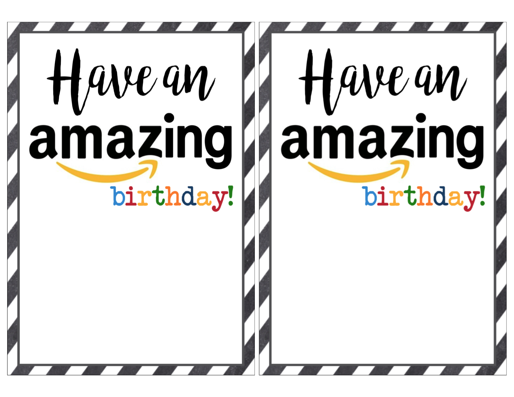 Amazon Birthday Cards Free Printable Paper Trail Design