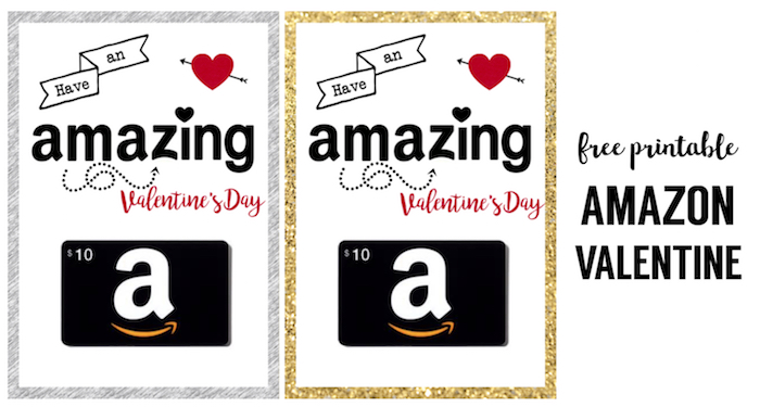 Amazon Valentine Card Printable. This printable amazon gift card valentine is the perfect DIY valentine card. Add a gift card to this free printable Valentine's day card and you are set.