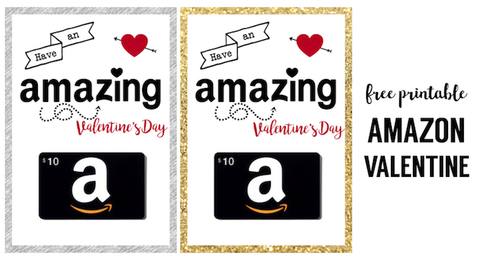 Amazon Valentine Card Printable. This printable amazon gift card valentine is the perfect DIY valentine card. Add a gift card to this free printable Valentine's day card and you are set. 