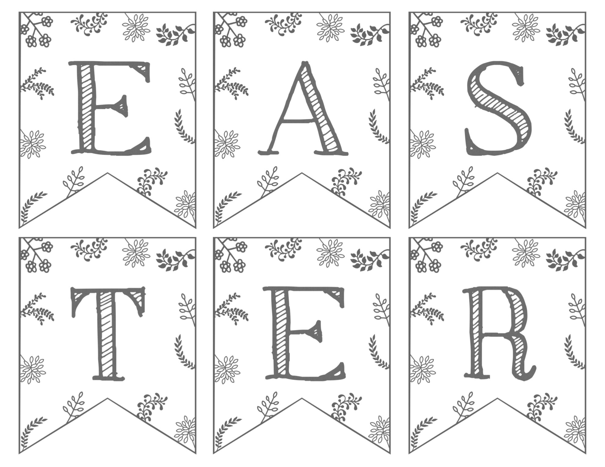 Happy Easter Banner Printable Paper Trail Design