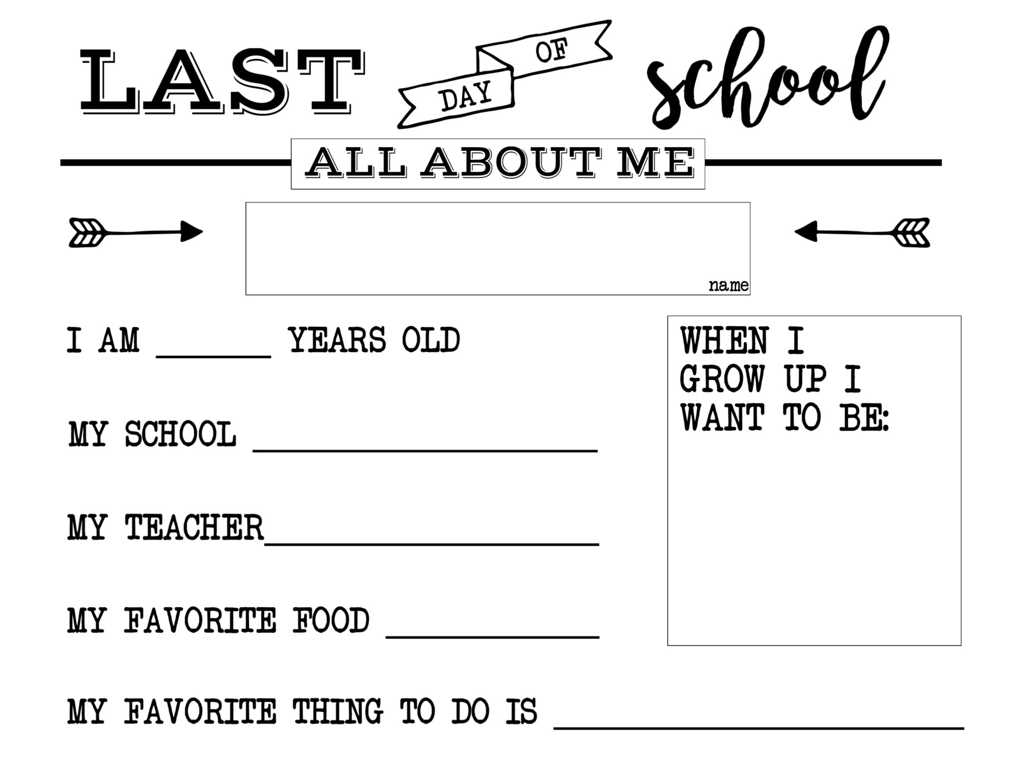 All About Me Fill In The Blank Worksheet Printable Sheet Education All About Me Fill In The Blank Worksheet Printable Sheet Education
