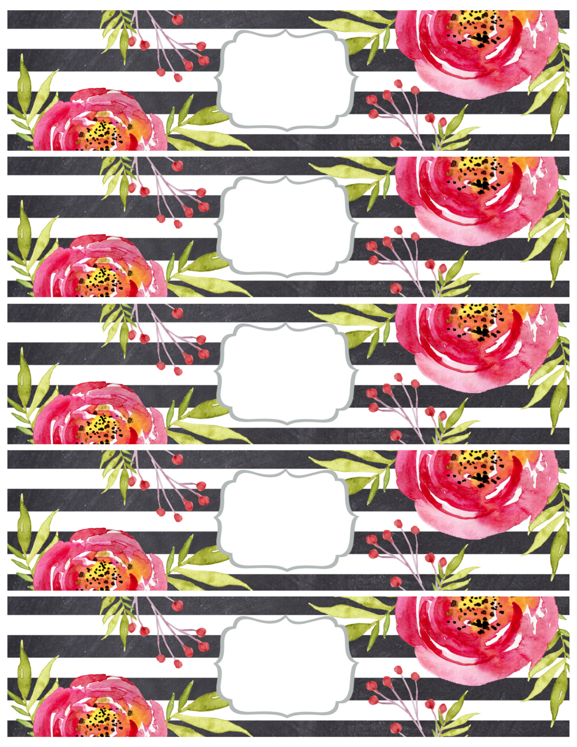 Simple Stripe Photo Water Bottle Label for weddings and receptions -  WBWA269photo – Candy Wrapper Store