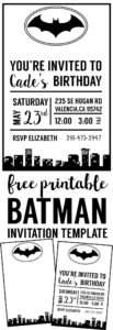 Free Batman Invitation Template - Paper Trail Design