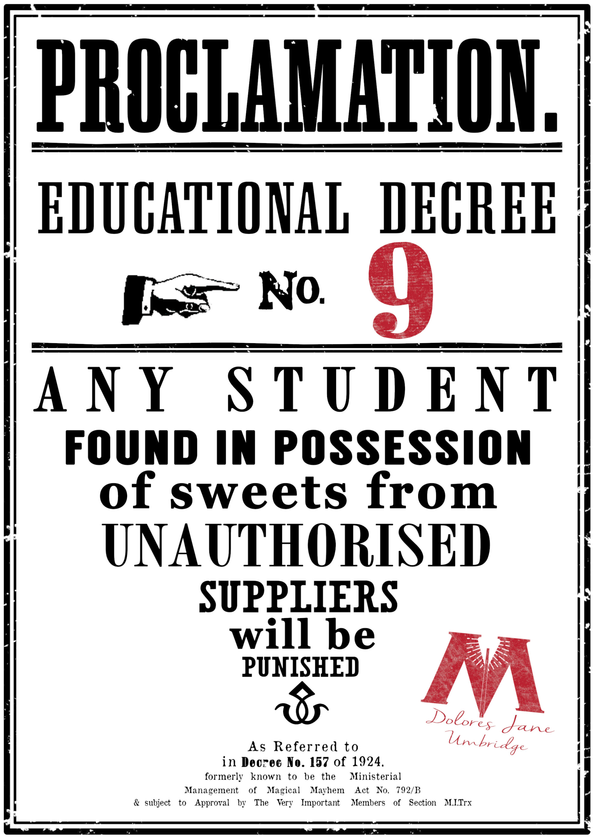 Harry Potter Educational Decrees {free printables} Paper Trail Design