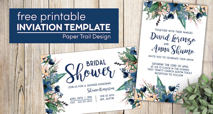 Party invitations with text overlay- free printable invitation template