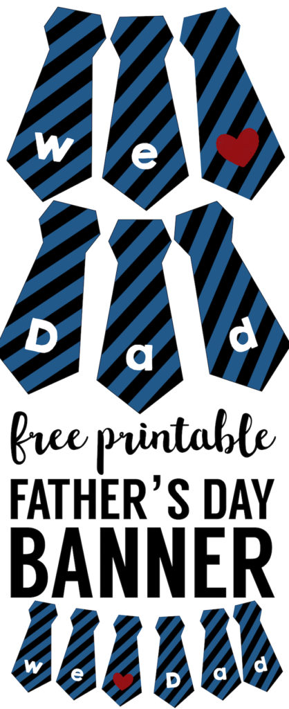 Father's Day Banner Free Printable - Paper Trail Design