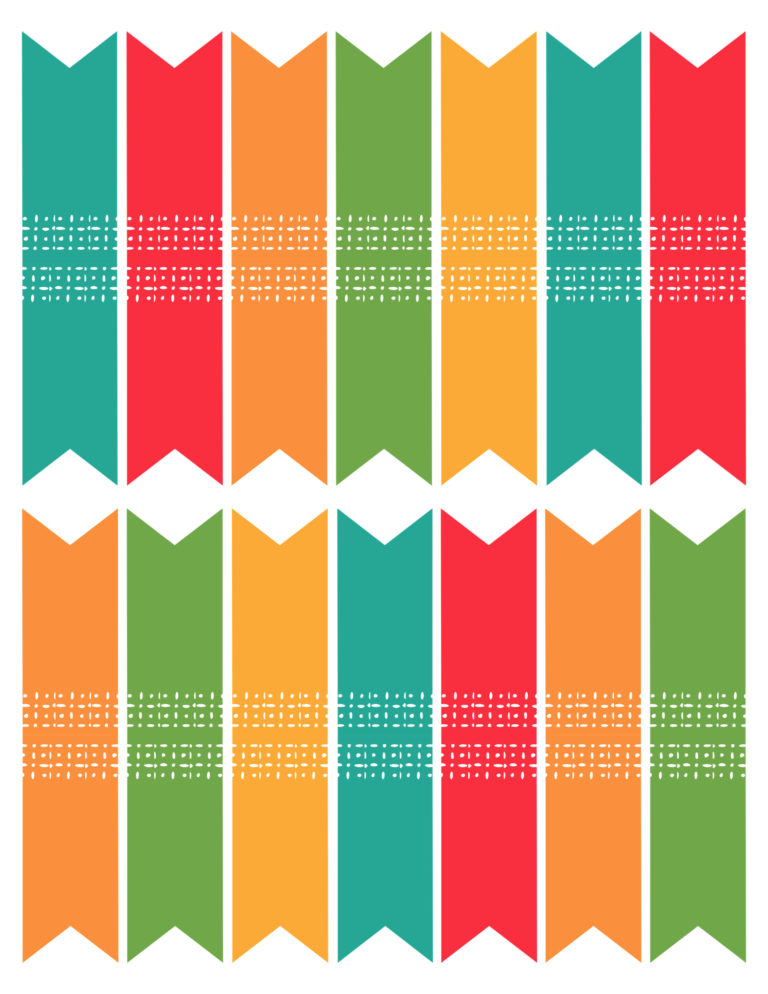 Fiesta Cupcake Toppers {Free Printable Flags} - Paper Trail Design