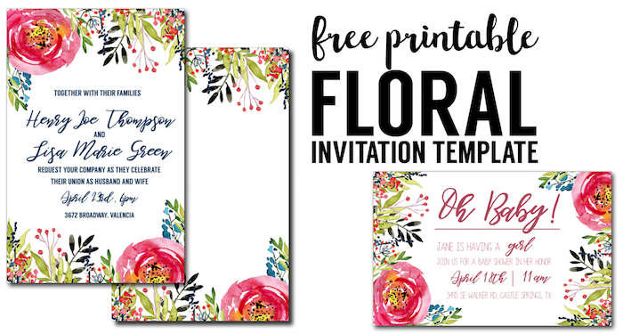 Free, printable 18th birthday invitation templates