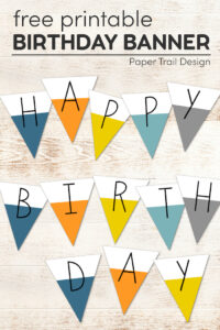 free printable happy birthday banner paper trail design