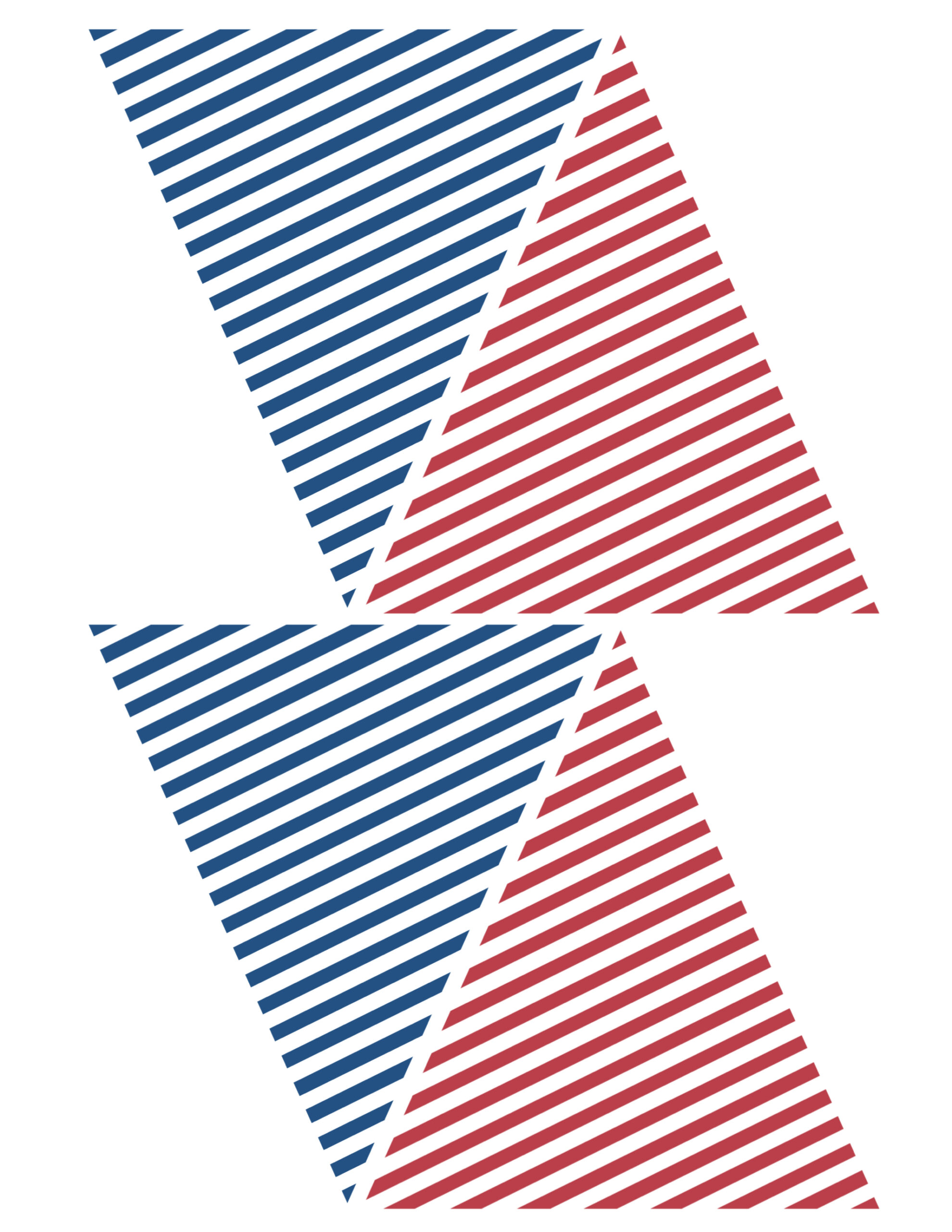Red White Blue Pennant Banner Free Printable Paper Trail Design