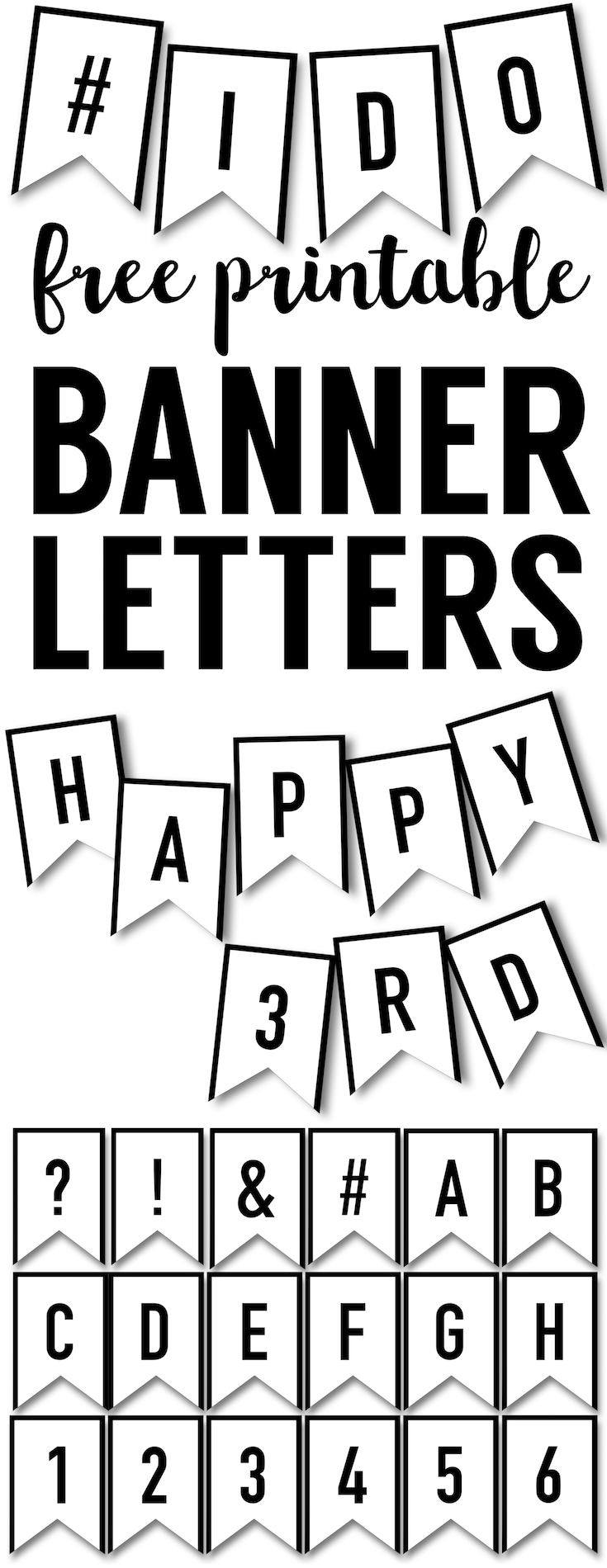 Banner Templates Free Printable - Banner Letters Long 3 