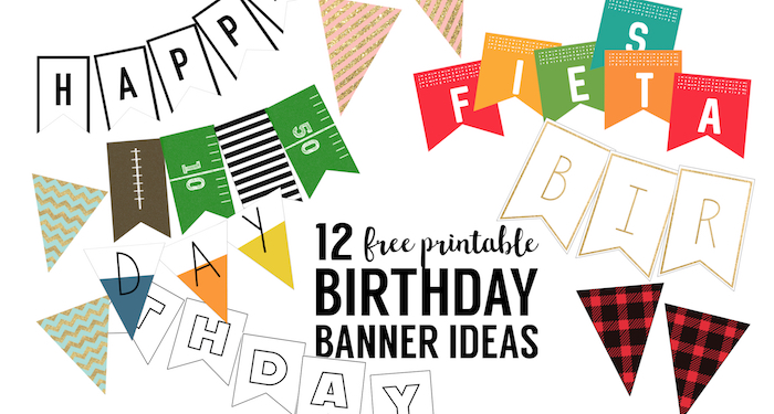 Happy 1st Birthday Banner Printable Party Banner Party Bunting 1st 