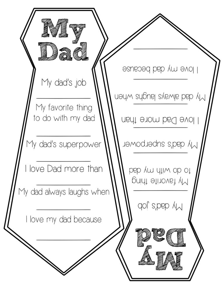 Free Printable Father S Day Template