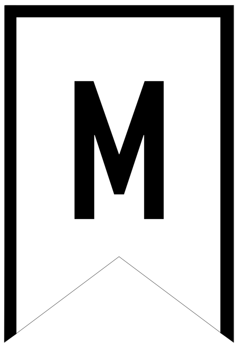 Banner Templates Free Printable ABC Letters - Paper Trail Design