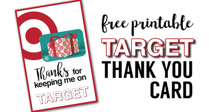 Target Thank You Cards Free Printable. DIY Teacher gift card idea. Easy teacher appreciation gifts printable for Target gift card.Great coach thank you gift