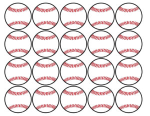 Baseball Cupcake Toppers Free Printable. Baseball or softball cupcake decorations for a baseball or softball birthday party or team party.