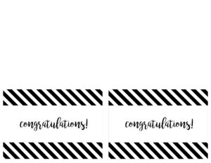 Free Printable Congratulations Card. DIY Printable congratulations card free for graduation cards, wedding card, baby shower card or retirement party. 