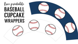 Baseball Cupcake Wrappers Free Printable Paper Trail Design