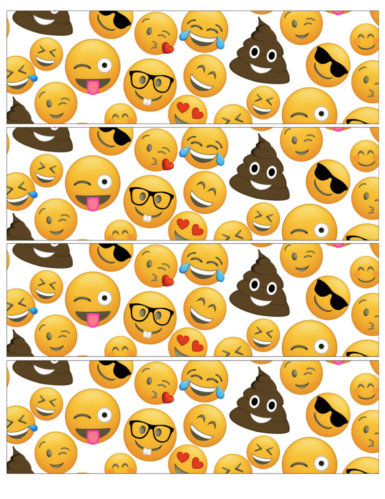 Emoji Water Bottle Labels Free Printable - Paper Trail Design