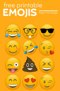 free printable emoji faces with text overlay- free printable emojis