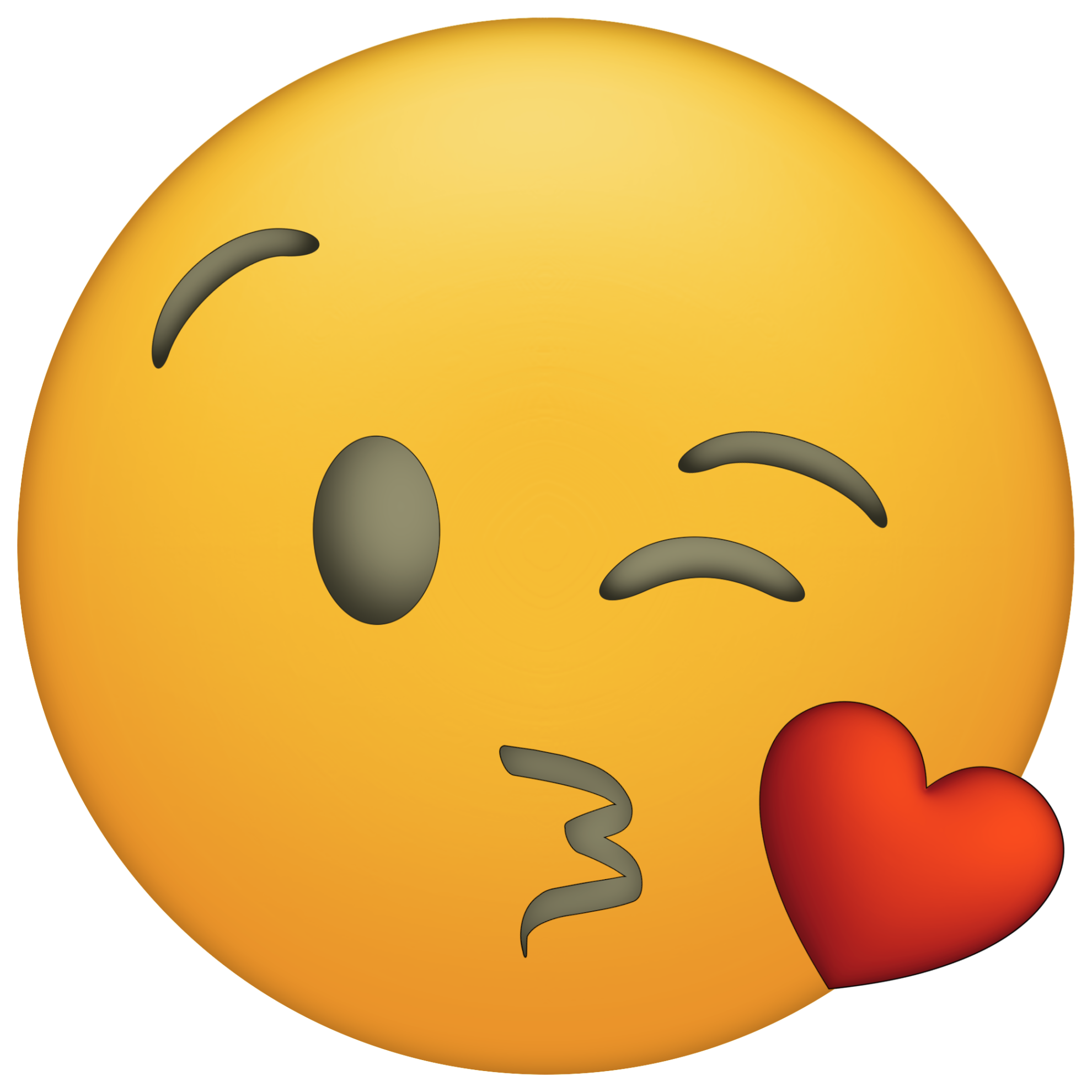 Kissy Face Emoji Printable.